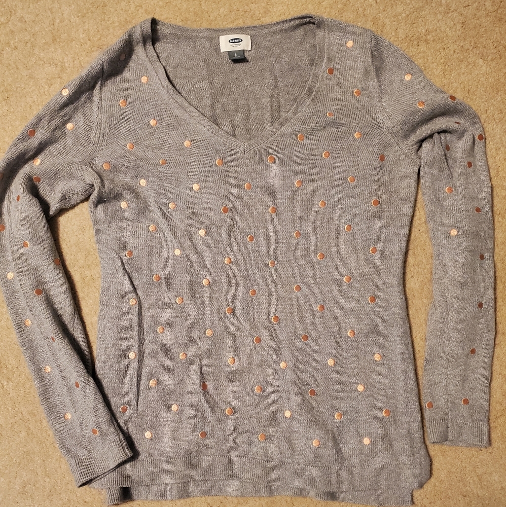 Grey polka dot sweater